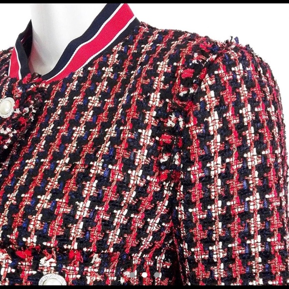 Zara Tweed jacket w/ striped detail - Picture 3 of 3